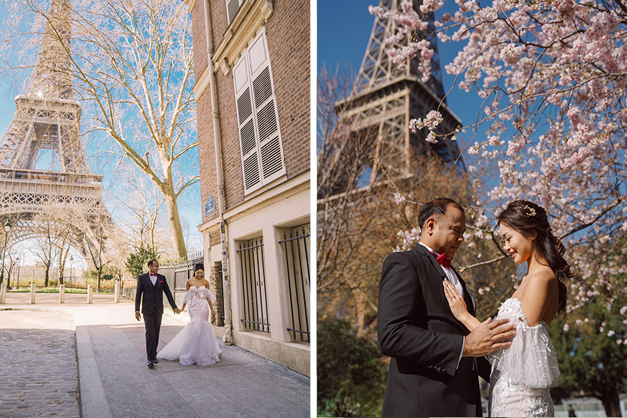 Paris Pre-Wedding Photoshoot with Eiﬀel Tower, Louvre Museum & Arc de Triomphe by Vin on OneThreeOneFour 11