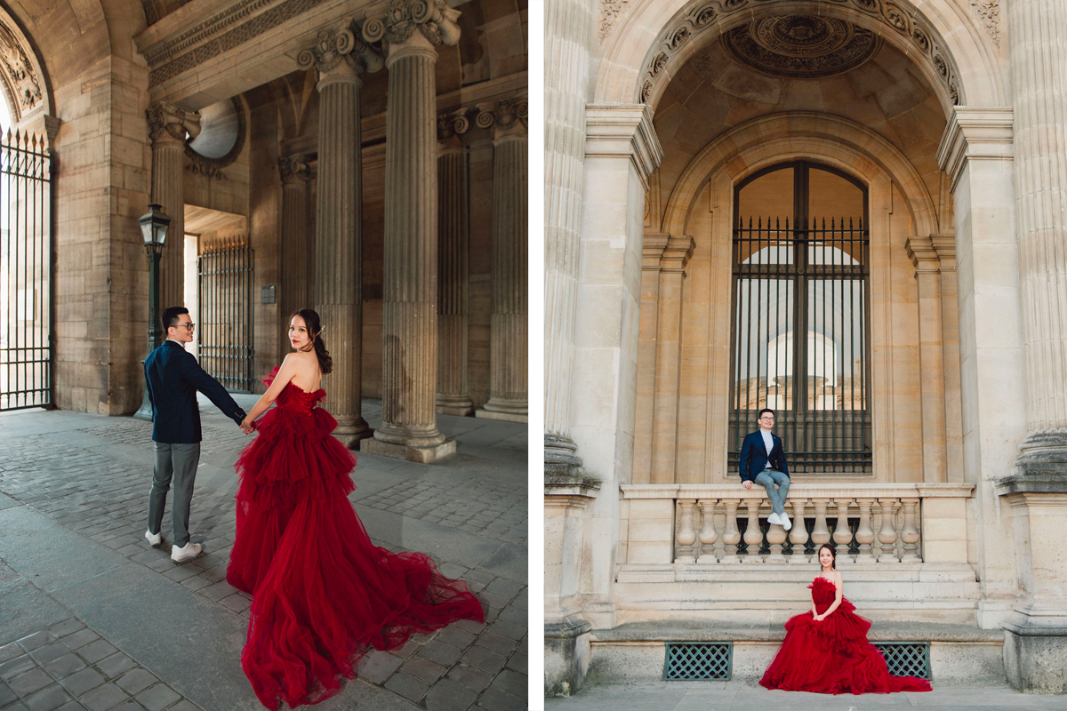 Romance in Paris: Pre-Wedding Photoshoot at Iconic Landmarks | Eiffel Tower, Louvre, Arc de Triomphe, and More by Arnel on OneThreeOneFour 12