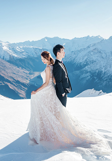 New Zealand Snow Mountain Prewedding Photoshoot (Fog Peak) with Taiwanese Couple 