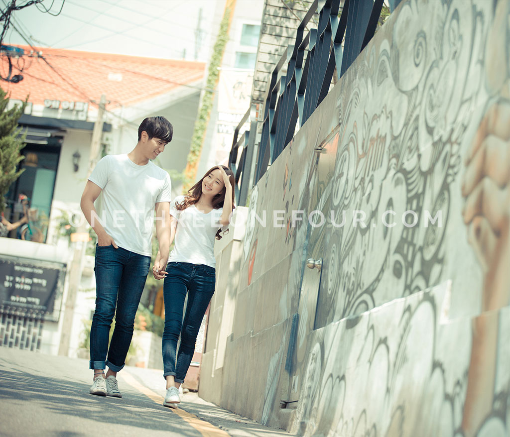 Korean Studio Pre-Wedding Photography: Hongdae (홍대) (Outdoor) by The Face Studio on OneThreeOneFour 30