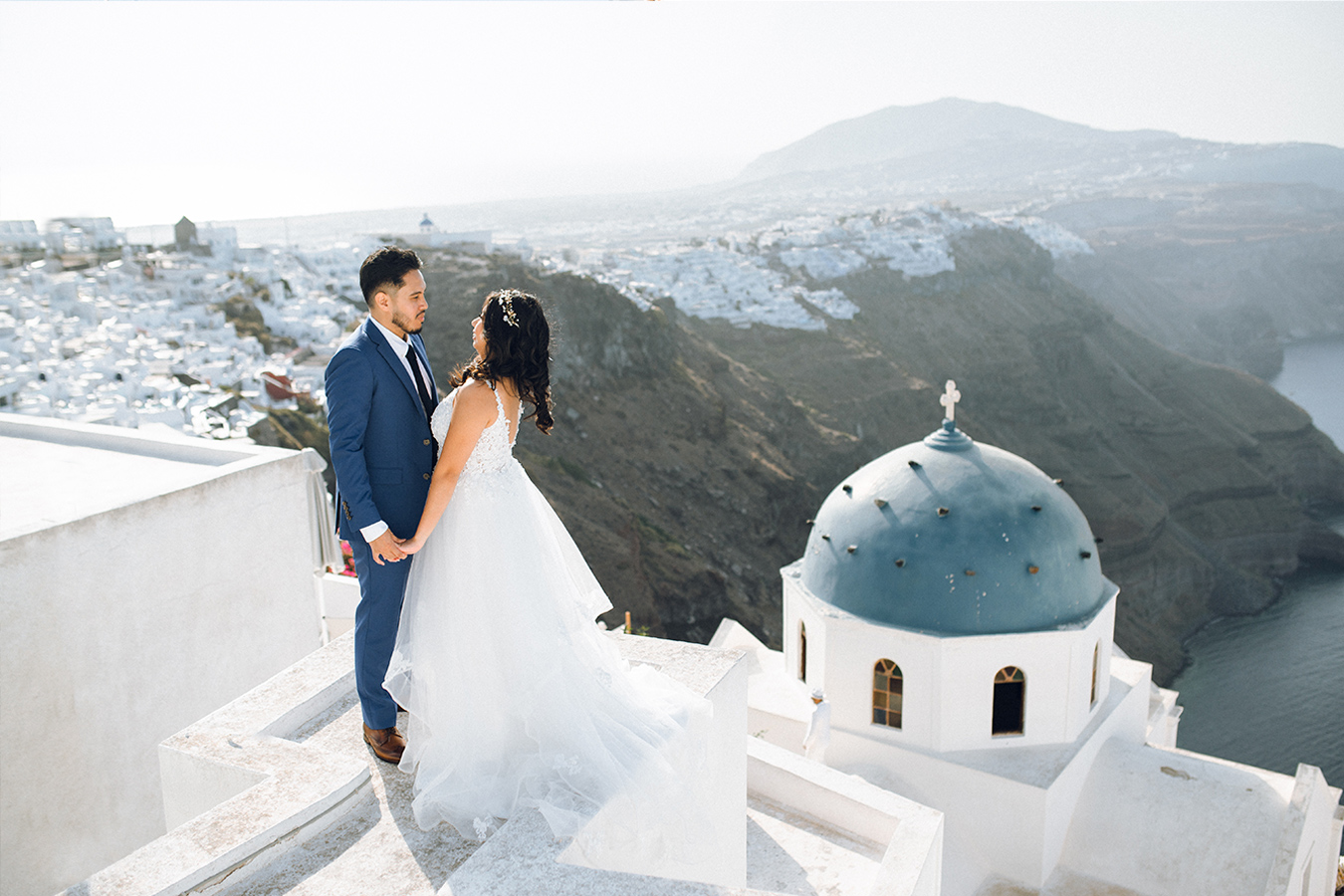 Dreamy & Romantic Santorini Pre-Wedding Photoshoot by Christina on OneThreeOneFour 5