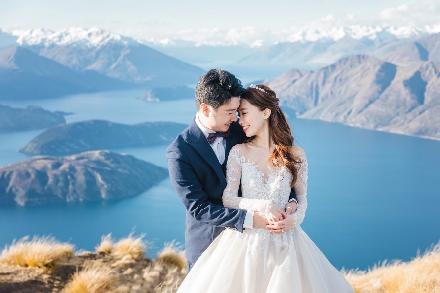 New Zealand Pre-Wedding Photoshoot of R&C: at Alpaca farm, Coromandel Peak, Lake Pukaki, Lake Tekapo, Mt Cook during cherry blossom season by Fei on OneThreeOneFour 14