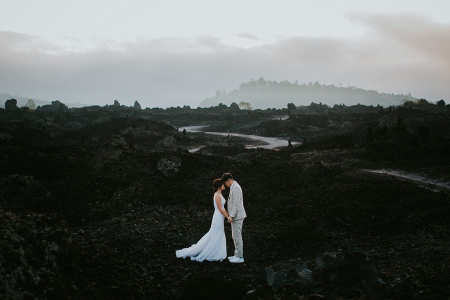 YY&A: Retro 50s themed pre-wedding shoot at Bali Cosmic Diner, Mount Batur Lava fields, forest and Mengening beach by Cahya on OneThreeOneFour 6