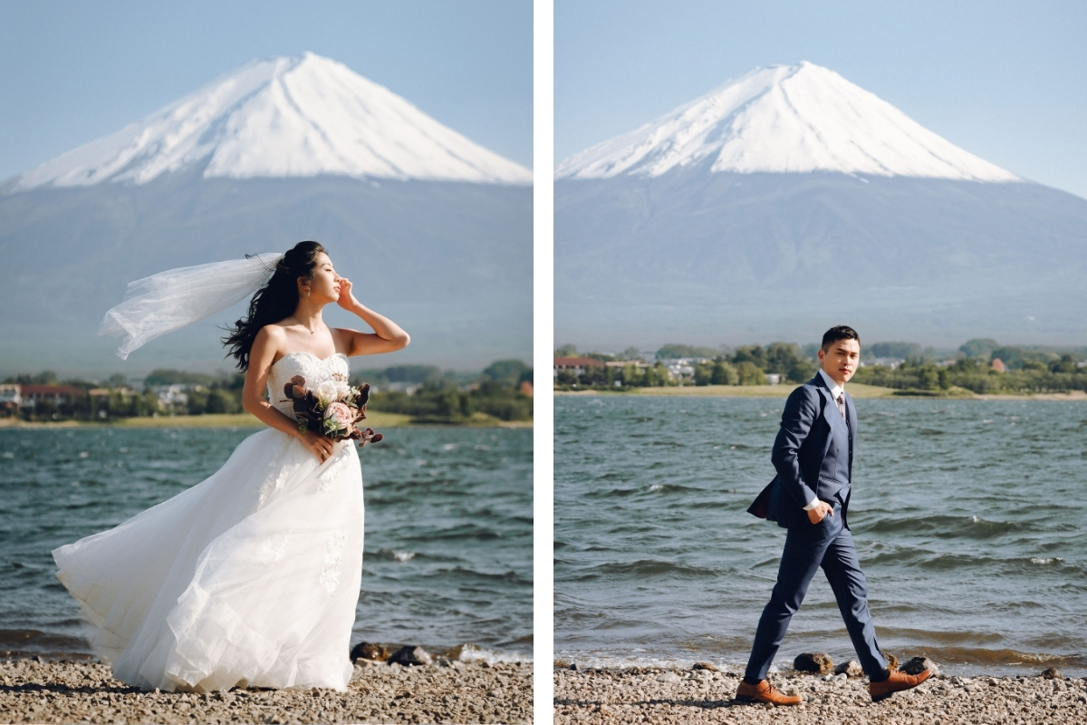 Tokyo Pre-Wedding Photoshoot with Chureito Pagoda, Lake Kawaguchiko, and Shinjuku by Dahe on OneThreeOneFour 26