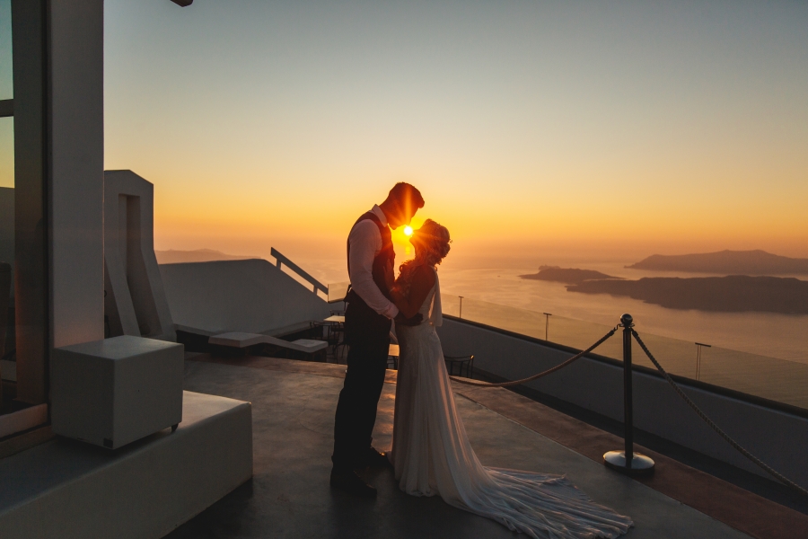 Santorini Pre-Wedding Photographer: Engagement Photoshoot In Oia During Sunset by Nabi on OneThreeOneFour 19