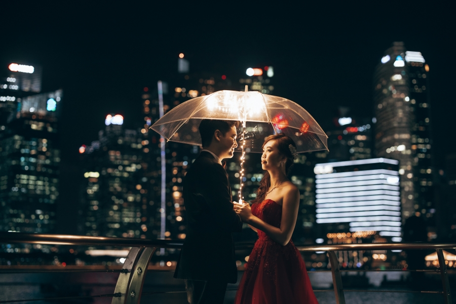 Singapore Pre-Wedding Photoshoot At Gardens By The Bay - Flower Dome, Lower Peirce Reservoir And Night Photoshoot At MBS by Cheng on OneThreeOneFour 21
