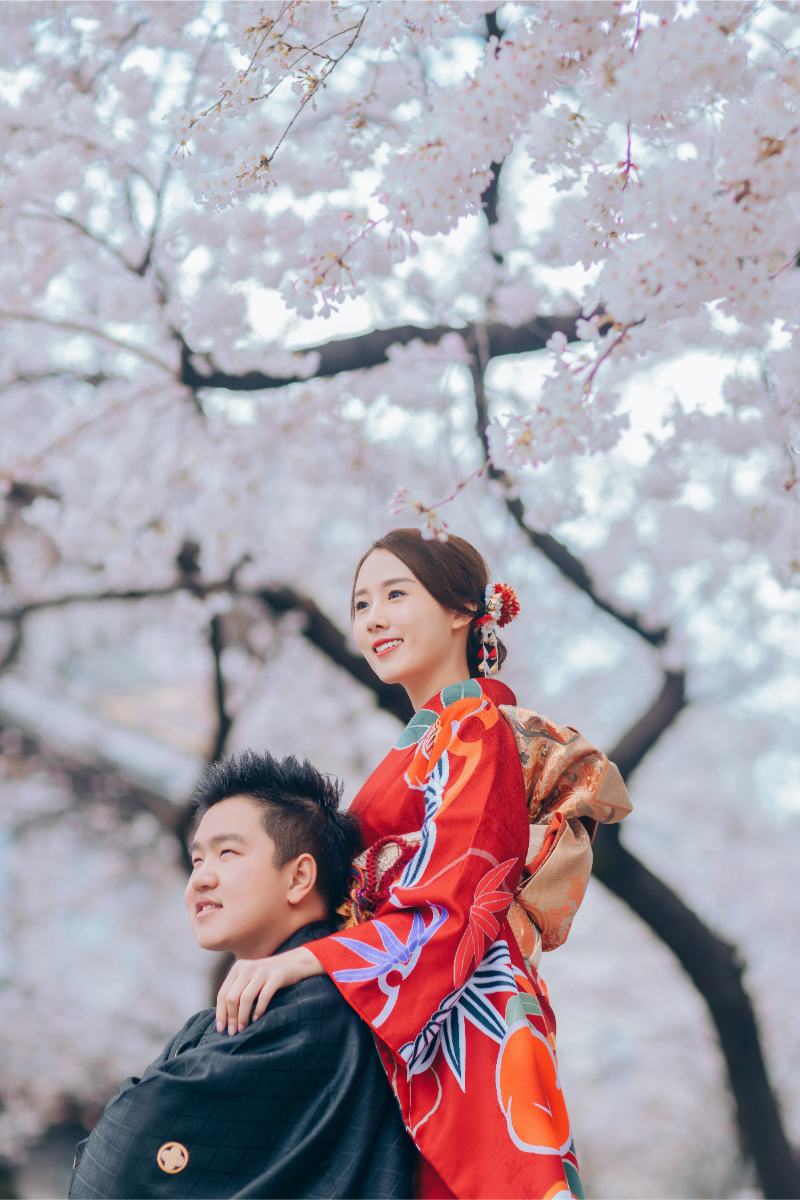 穿著日本傳統和服在日本京都櫻花季的婚紗拍攝 by Kinosaki on OneThreeOneFour 11