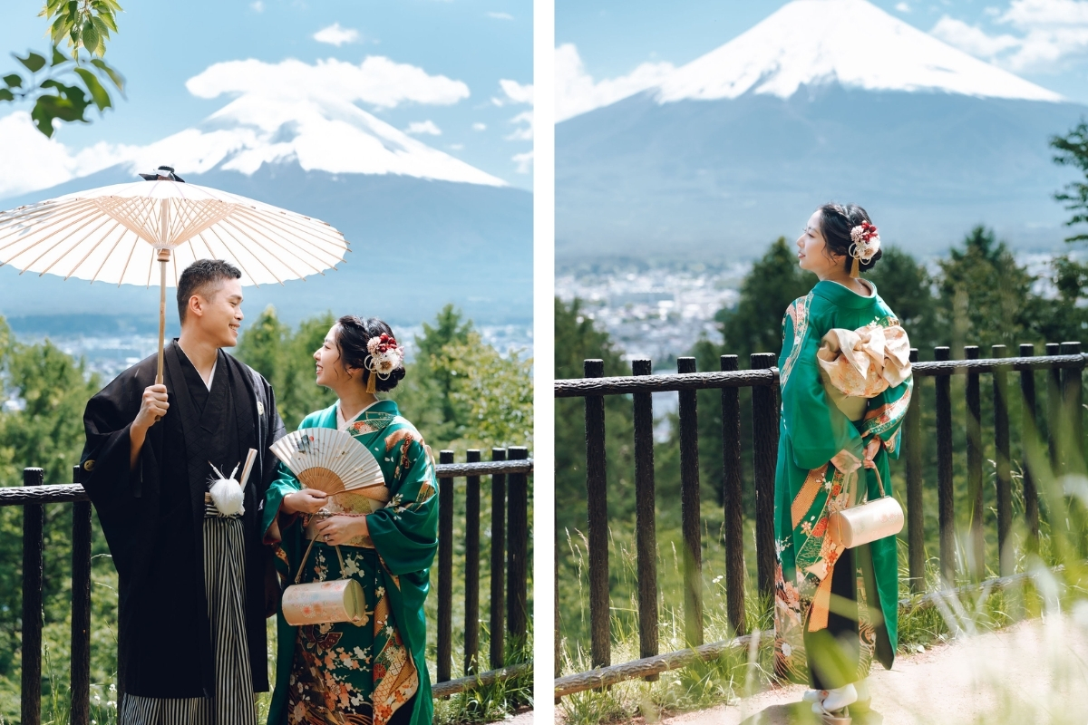 Tokyo Pre-Wedding Photoshoot with Chureito Pagoda, Lake Kawaguchiko, and Shinjuku by Dahe on OneThreeOneFour 9