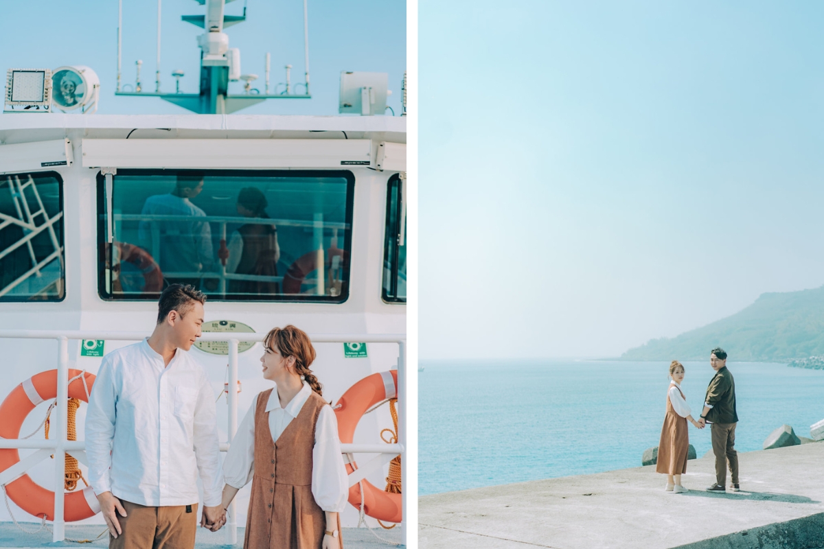 Taiwan Pre-Wedding Photoshoot Ferry Ride Pier Old Town Sea Beach by  on OneThreeOneFour 14