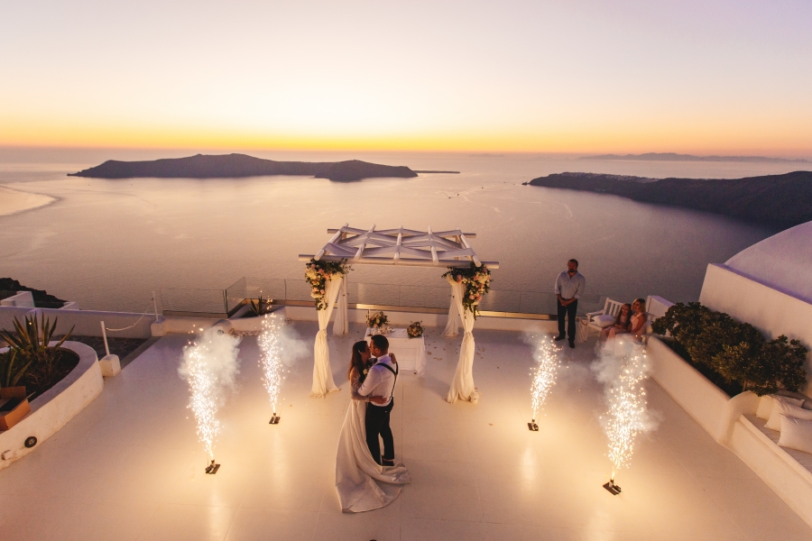 Santorini Couple Elopement And Engagement Photoshoot  by Nabi on OneThreeOneFour 19