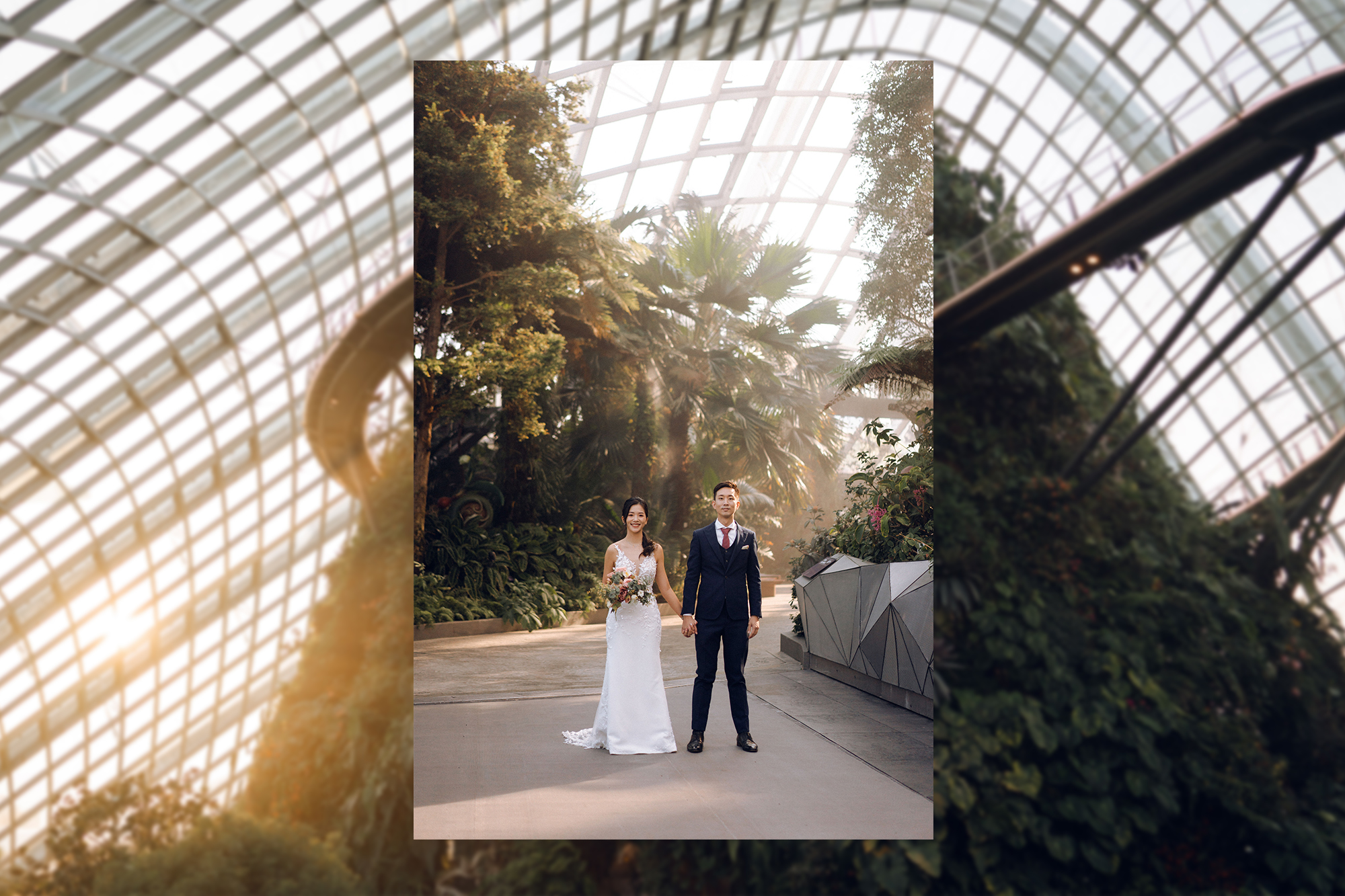 Sunset Prewedding Photoshoot At Cloud Forest, Gardens By The Bay  by Samantha on OneThreeOneFour 4