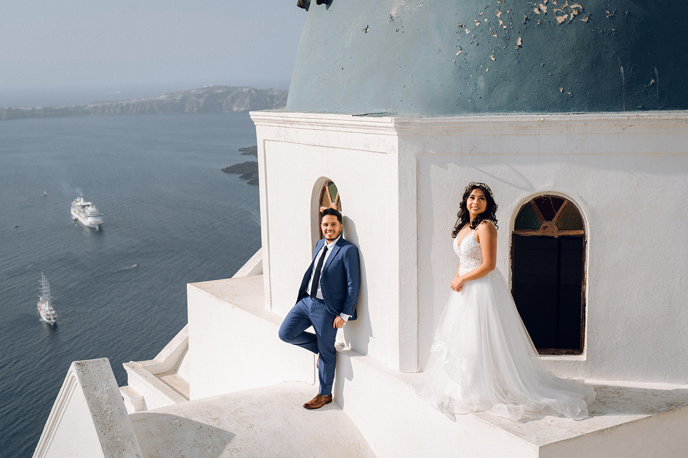 Dreamy & Romantic Santorini Pre-Wedding Photoshoot by Christina on OneThreeOneFour 13