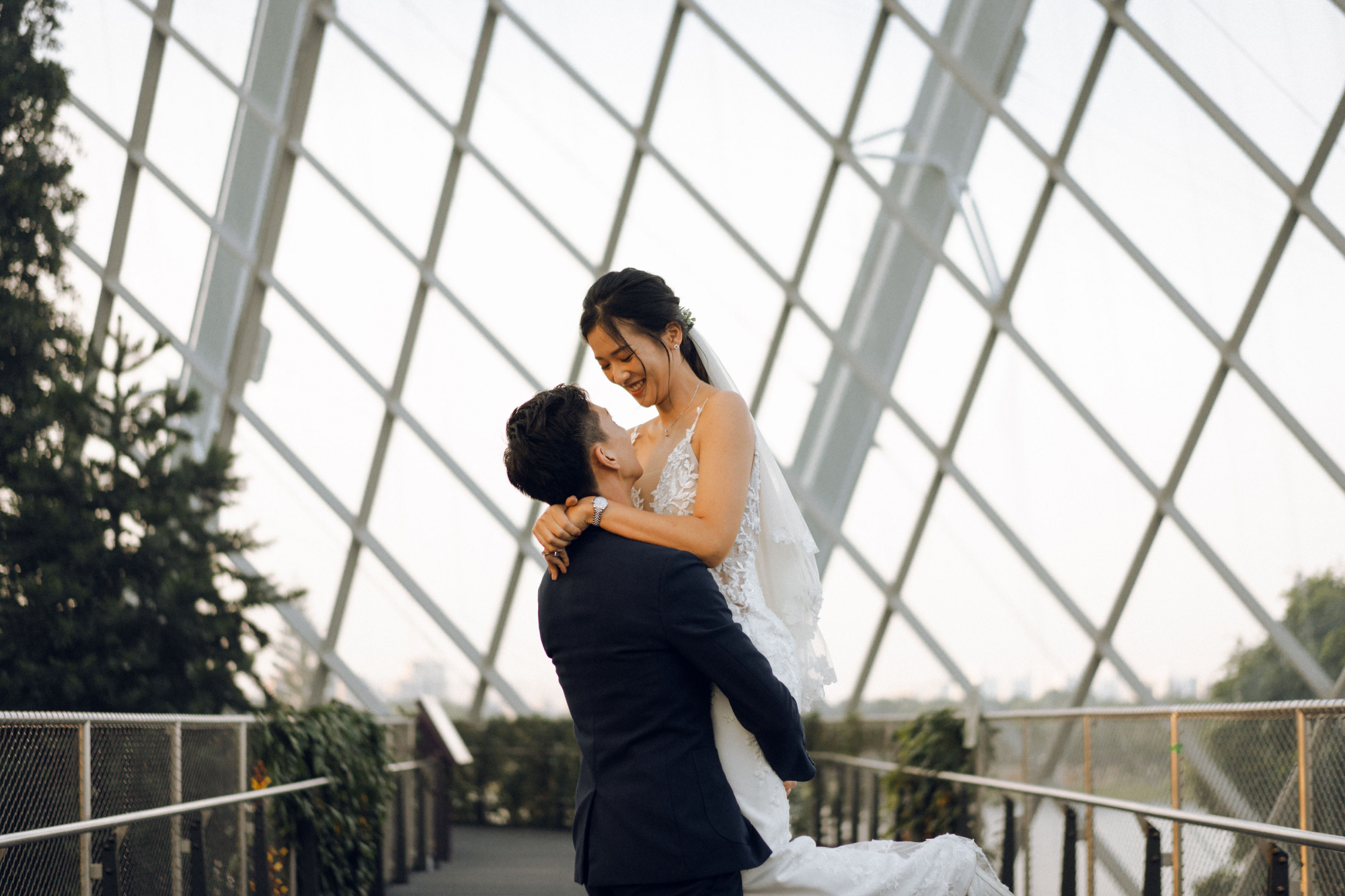 Sunset Prewedding Photoshoot At Cloud Forest, Gardens By The Bay  by Samantha on OneThreeOneFour 16