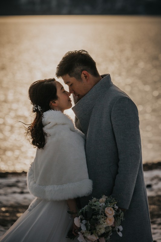 V & B: Magical snowy pre-wedding in Hokkaido at Lake Toya and Mt Yotei by Kuma on OneThreeOneFour 16