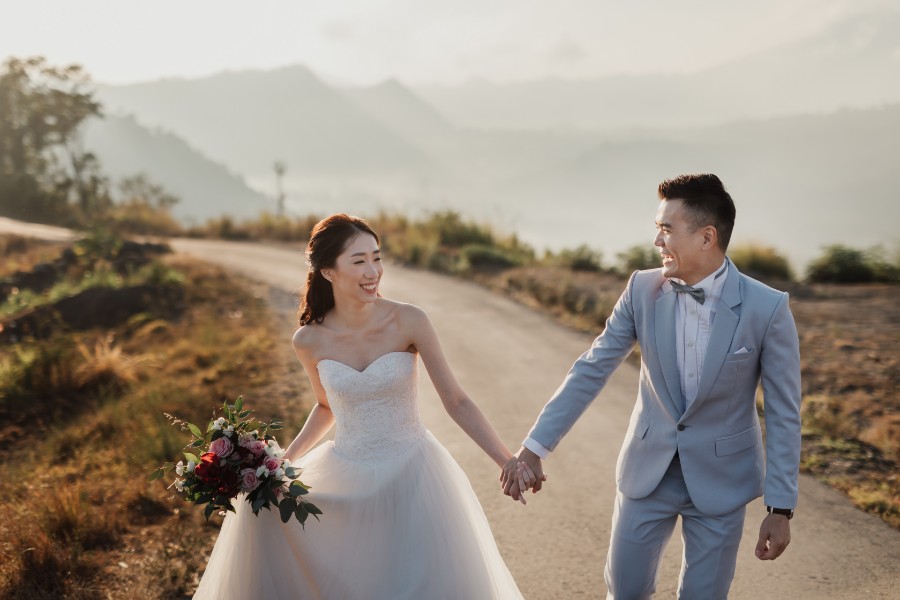B&R: Pre-wedding photoshoot at Mount Batur Pinggan, Kintamani Lava Field, flower field and Mengening Beach by Hendra on OneThreeOneFour 6