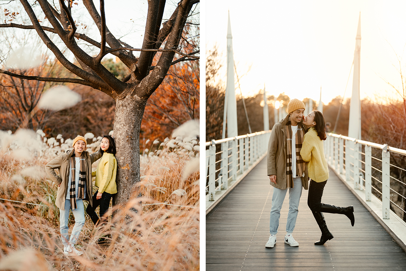 Korea Autumn Casual Couple Photoshoot At Seoul Forest by Jungyeol on OneThreeOneFour 22