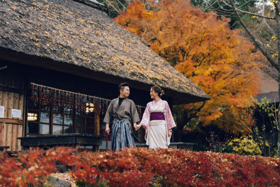 J&J: Autumn pre-wedding in Tokyo with auburn and golden foliage by Lenham on OneThreeOneFour 15