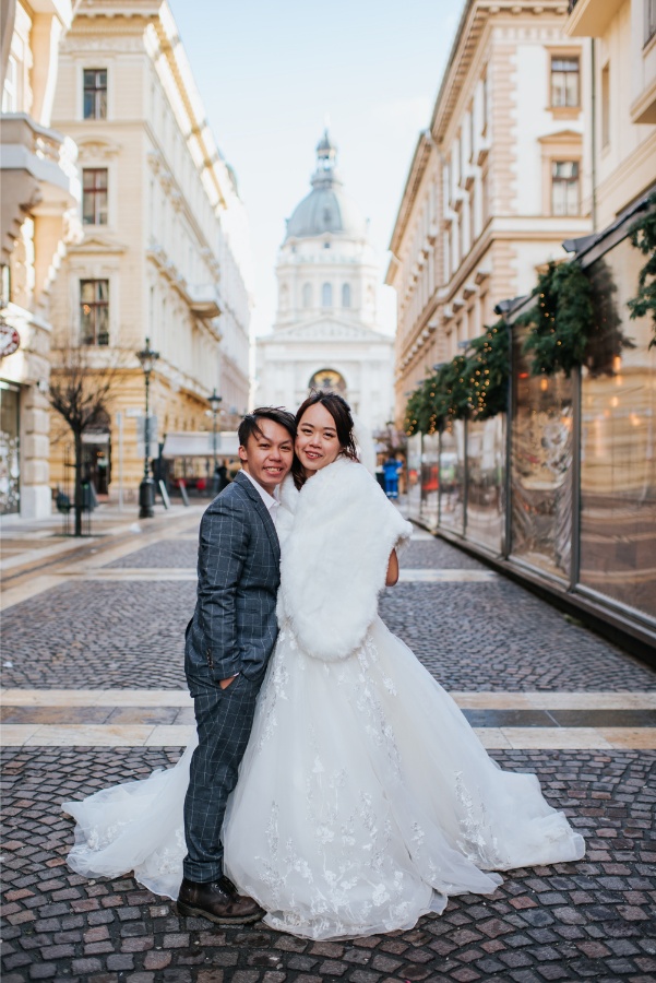 A&A: Budapest Winter Pre-wedding Photoshoot at Fisherman’s Bastion and Széchenyi Chain Bridge by Drew on OneThreeOneFour 25