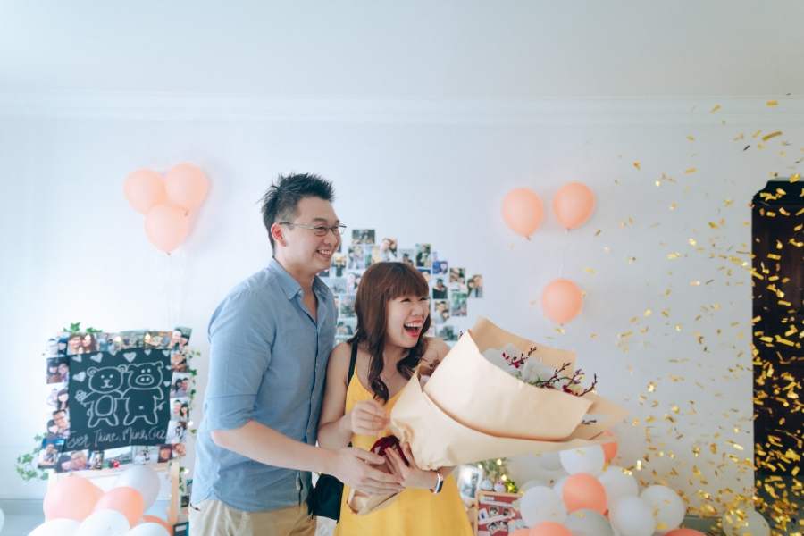Singapore Surprise Wedding Proposal Photoshoot In Couple's New House by Cheng on OneThreeOneFour 16
