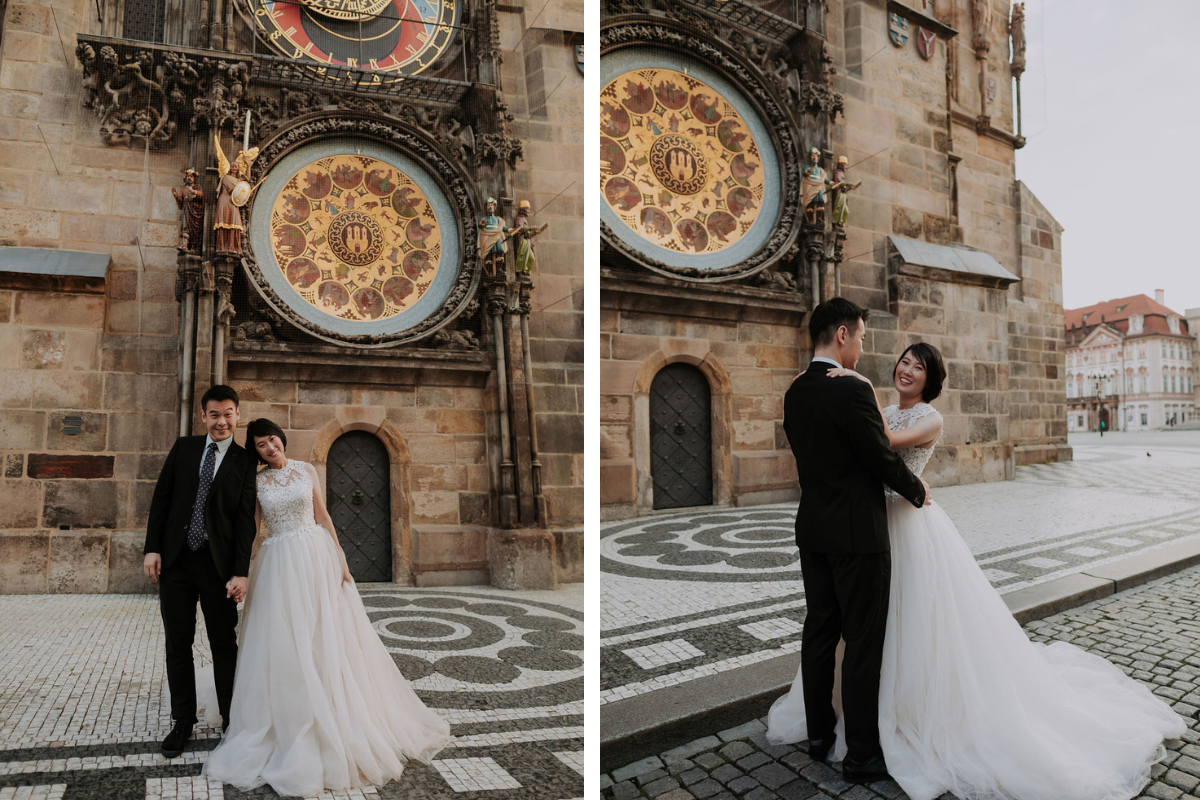 Prague prewedding photoshoot at Old Town Square and Charles Bridge, Vojanovy Gardens by Nika on OneThreeOneFour 12