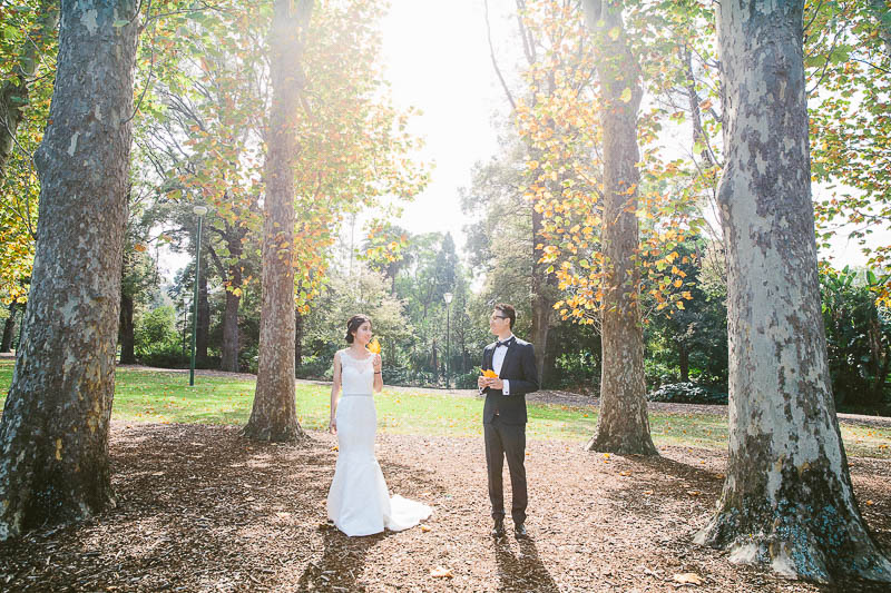 Melbourne Outdoor Pre-Wedding Photoshoot At Park And Cafe Streets During Autumn  by Victor  on OneThreeOneFour 7
