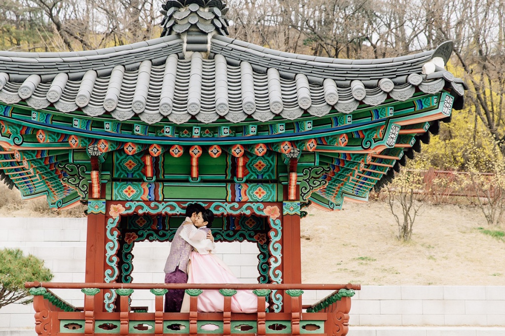 Korea Hanbok Pre-Wedding Photoshoot At Dream Forest by Jungyeol on OneThreeOneFour 10