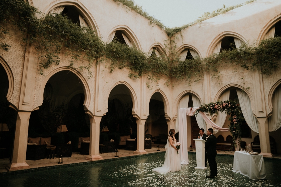 Morocco Marrakech Elopement And Pre-Wedding Photoshoot In The Medina Riad by A.Y. on OneThreeOneFour 11
