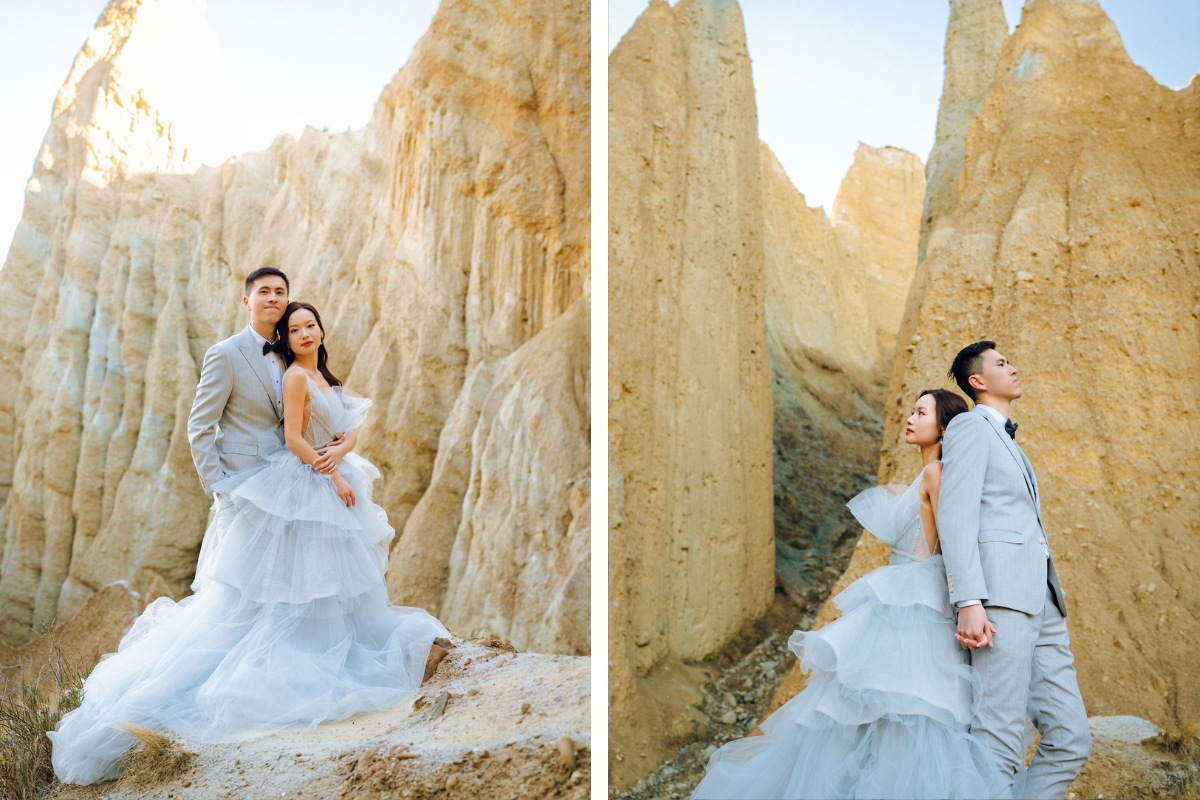 New Zealand Pre-Wedding Photoshoot with Lake Wakatipu, Skippers Canyon, Lake Tekapo, Mount Cook, and Omarama Clay Cliffs by Fei on OneThreeOneFour 26