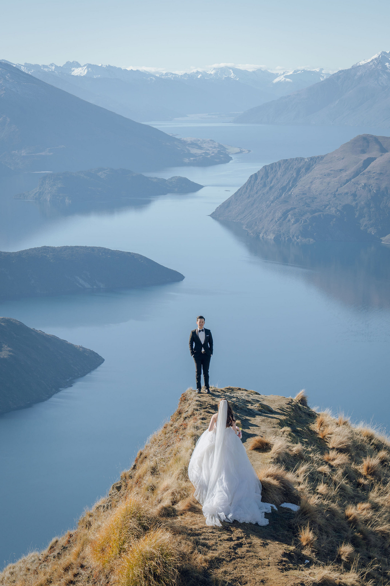 New Zealand Pre-Wedding Photoshoot | Coromandel Peak, Lake Wakatipu & Queenstown, Skippers Canyon, Lake Tekapo, Mount Cook National Park & Glacier at Coromandel Peak pre-wedding photo