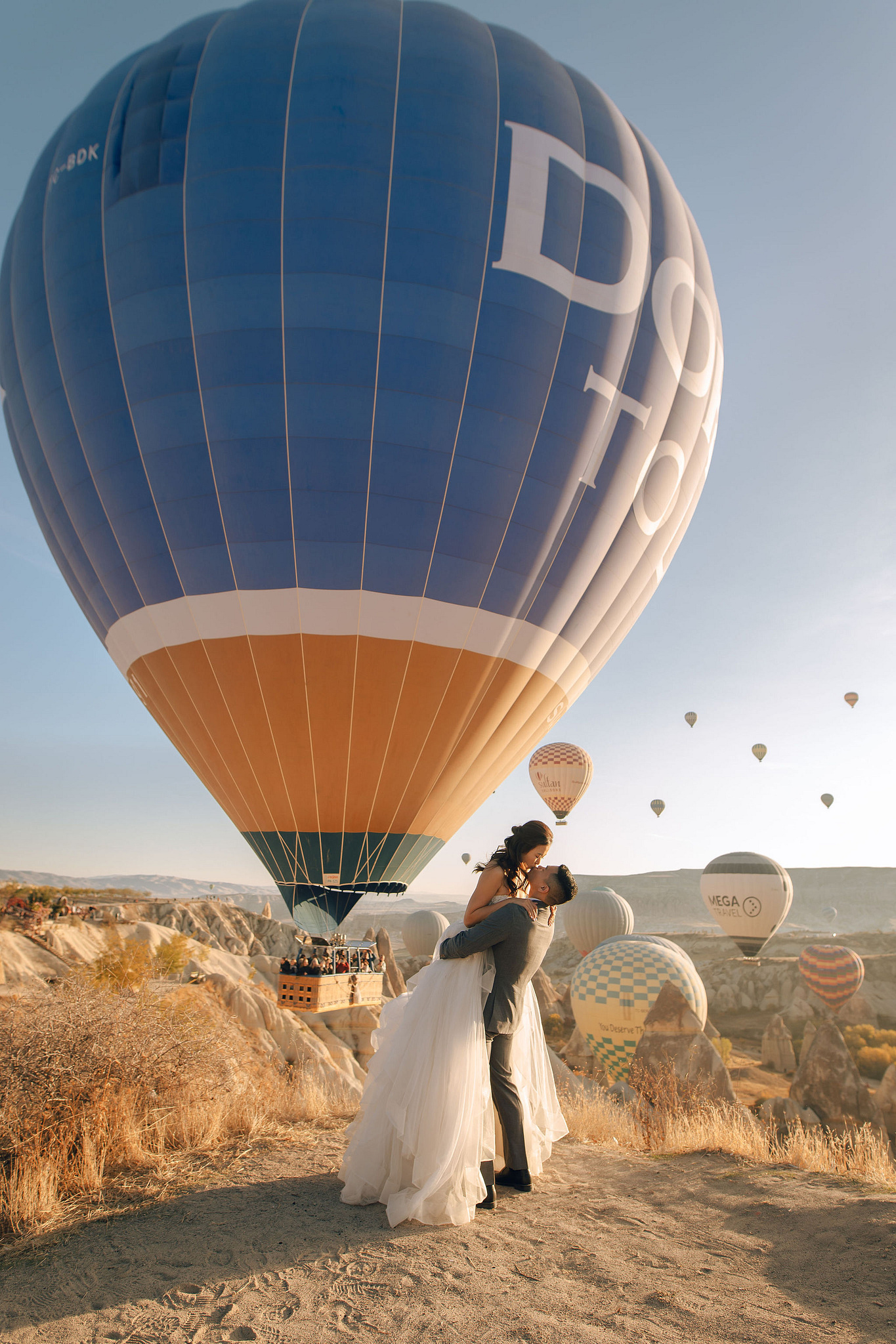 Cappadocia Pre-Wedding Photoshoot | Love Valley, Canyon, Lunar Cappadocian Hotel & Lake Tuz at Valley pre-wedding photo