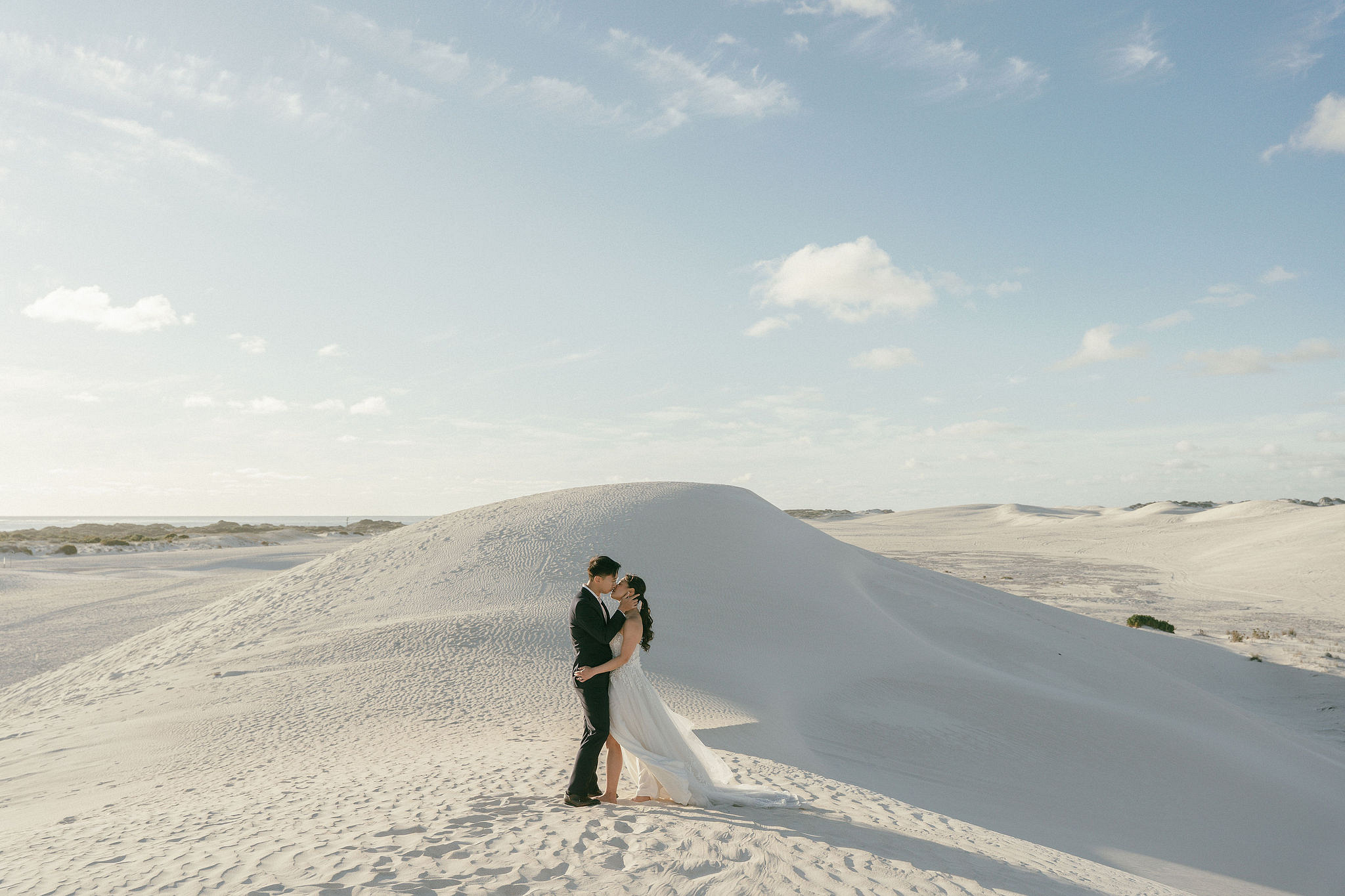 Perth Pre-Wedding Photoshoot | Wanneroo Pines, Yanchep National Park, Lancelin & Lancelin Beach at Lancelin Sand Dunes pre-wedding photo