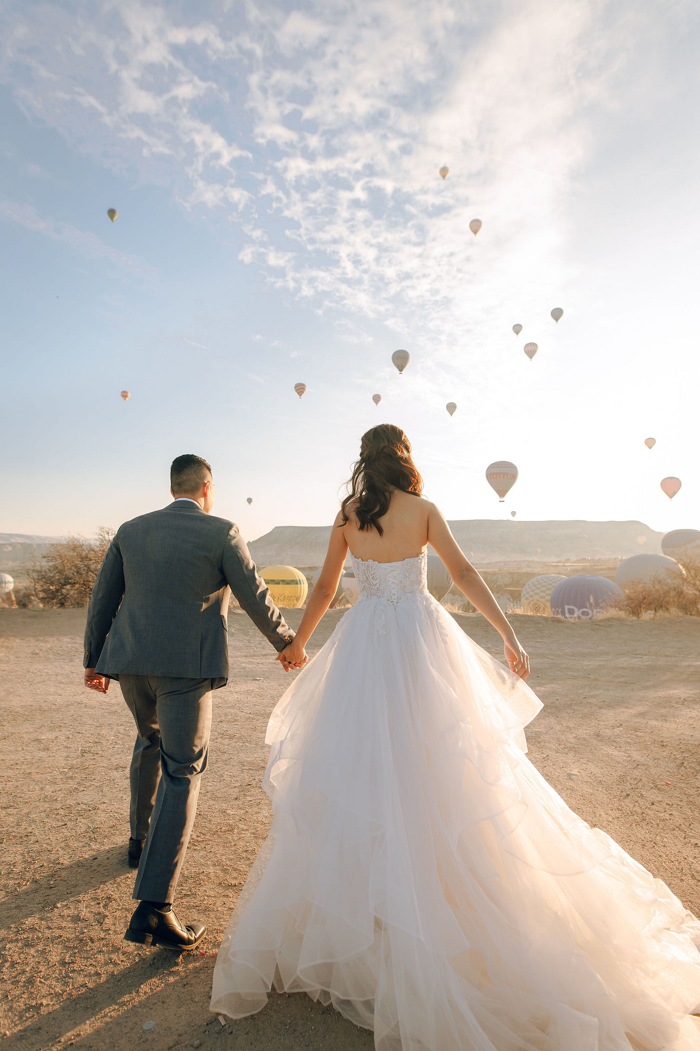 Cappadocia Pre-Wedding Photoshoot | Love Valley, Canyon, Lunar Cappadocian Hotel & Lake Tuz at Valley pre-wedding photo