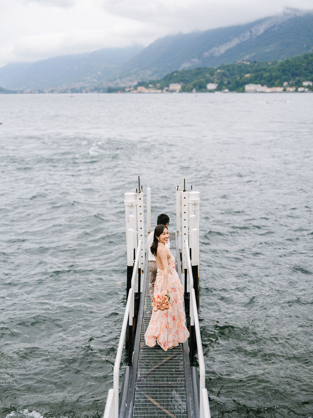 Lake Como Pre-Wedding Photoshoot | Bellagio, Lake Como & Villa Melzi Gardens at Bellagio Town pre-wedding photo