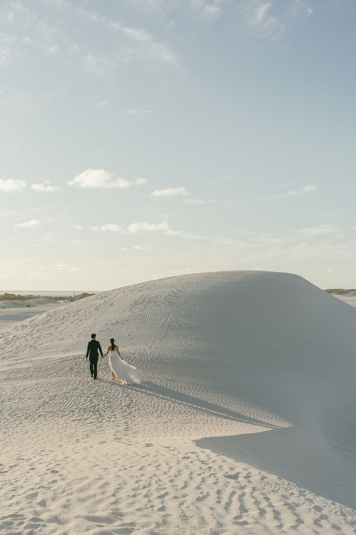 Perth Pre-Wedding Photoshoot | Wanneroo Pines, Yanchep National Park, Lancelin & Lancelin Beach at Lancelin Sand Dunes pre-wedding photo