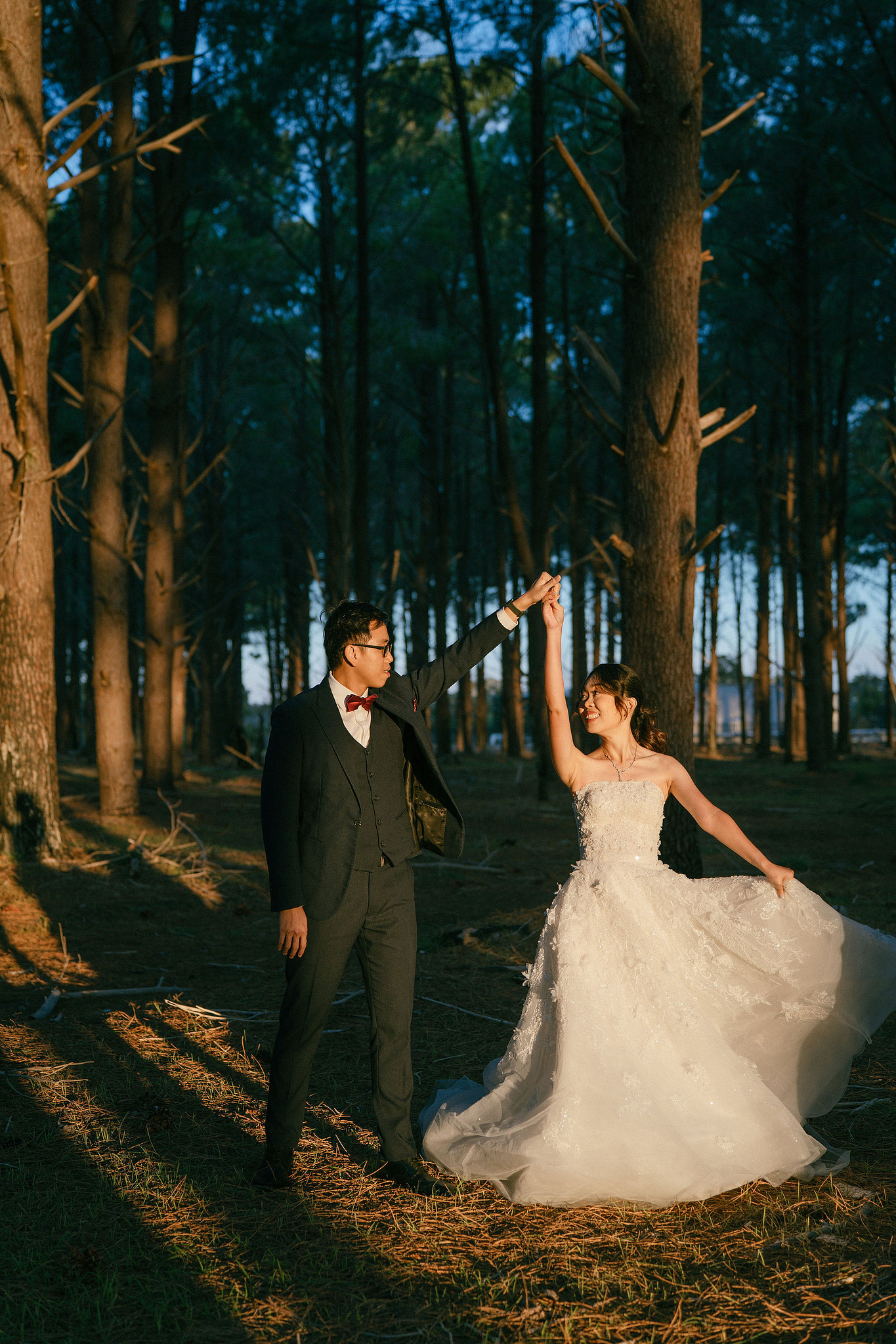 Perth Pre-Wedding Photoshoot | State Buildings & Wanneroo Pines at Wanneroo Pines pre-wedding photo