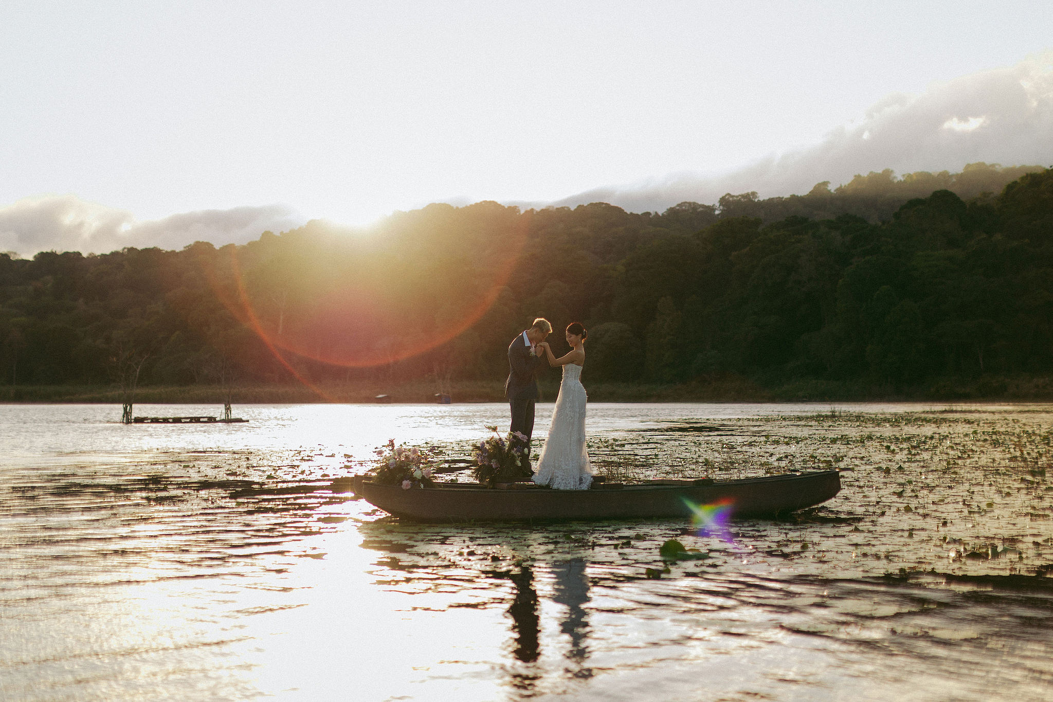 Bali Pre-Wedding Photoshoot | Lake Tamblingan, Kebun Raya Botanic Gardens & Blangsinga Waterfall at Lake Tamblingan pre-wedding photo