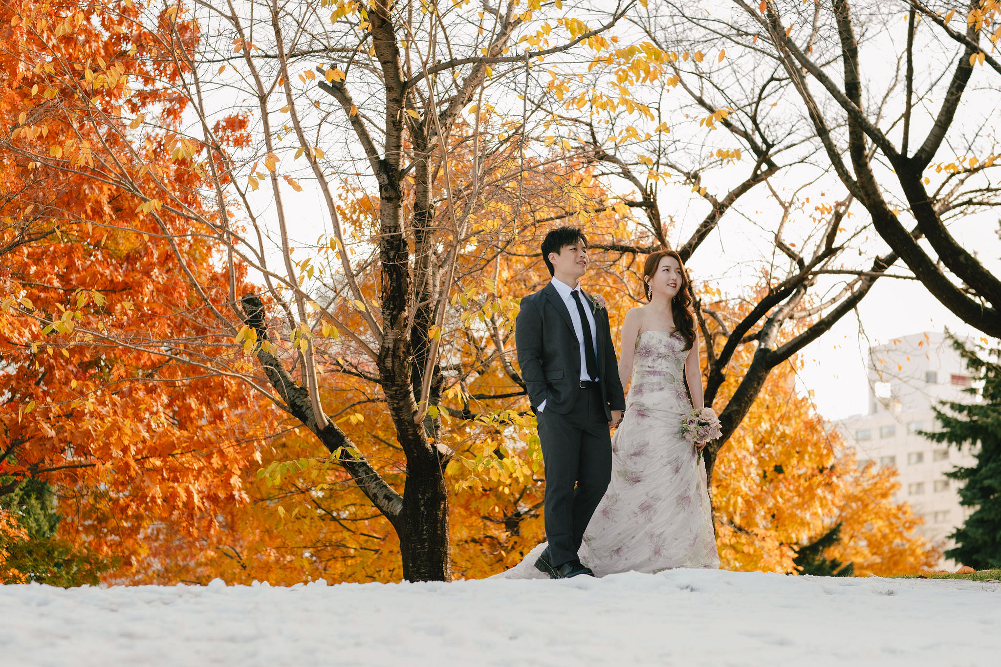 Hokkaido Pre-Wedding Photoshoot | Nakajima Park & Otaru City at Nakajima Park & Otaru City pre-wedding photo