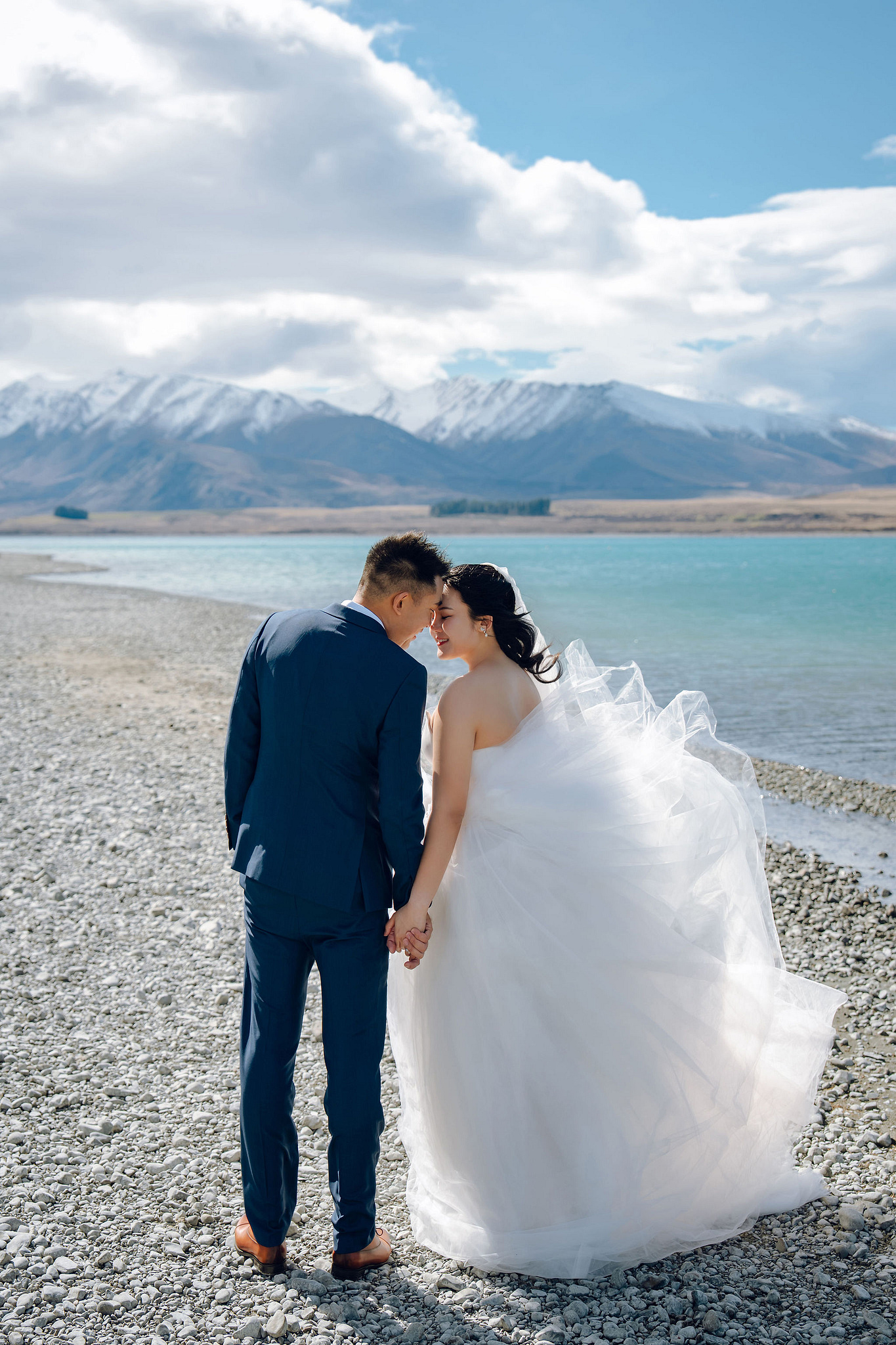 New Zealand Pre-Wedding Photoshoot | Lake Tekapo, Mount Cook, Tasman Glacier & Lake Wakatipu at Lake Tekapo pre-wedding photo
