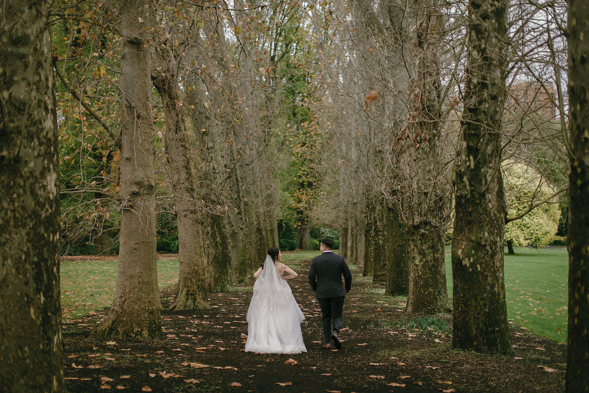 Melbourne Pre-Wedding Photoshoot | Parliament House, Fitzroy Gardens, Melbourne Streets & Half Moon Bay at Fitzroy Gardens pre-wedding photo