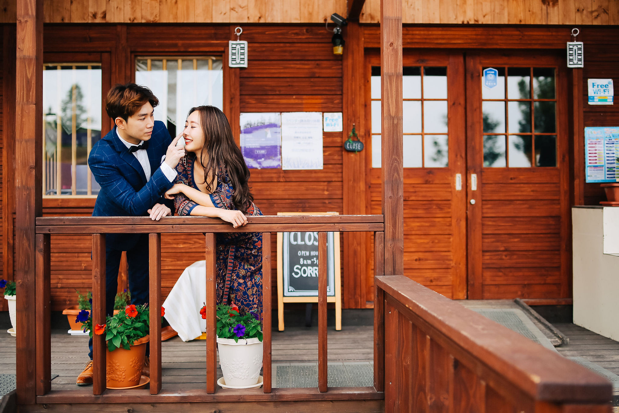 Photographer In Hokkaido: Pre-Wedding Photoshoot At Blue Pond And Saika No Sato Flower Farm at Blue Pond & Lavender Park pre-wedding photo