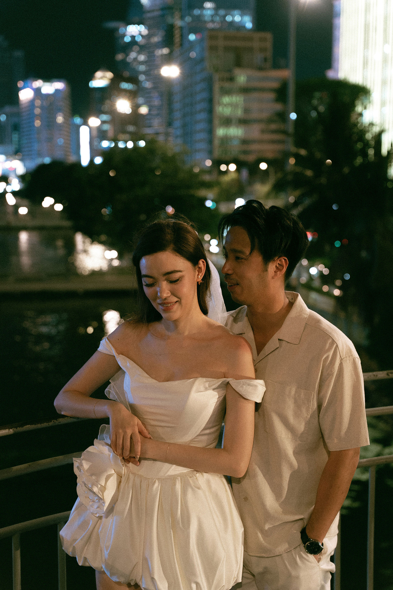 Ho Chi Minh Vietnam Pre-Wedding Photoshoot | European Film Studio, Market Streets & Saigon Bridge at Saigon Bridge pre-wedding photo