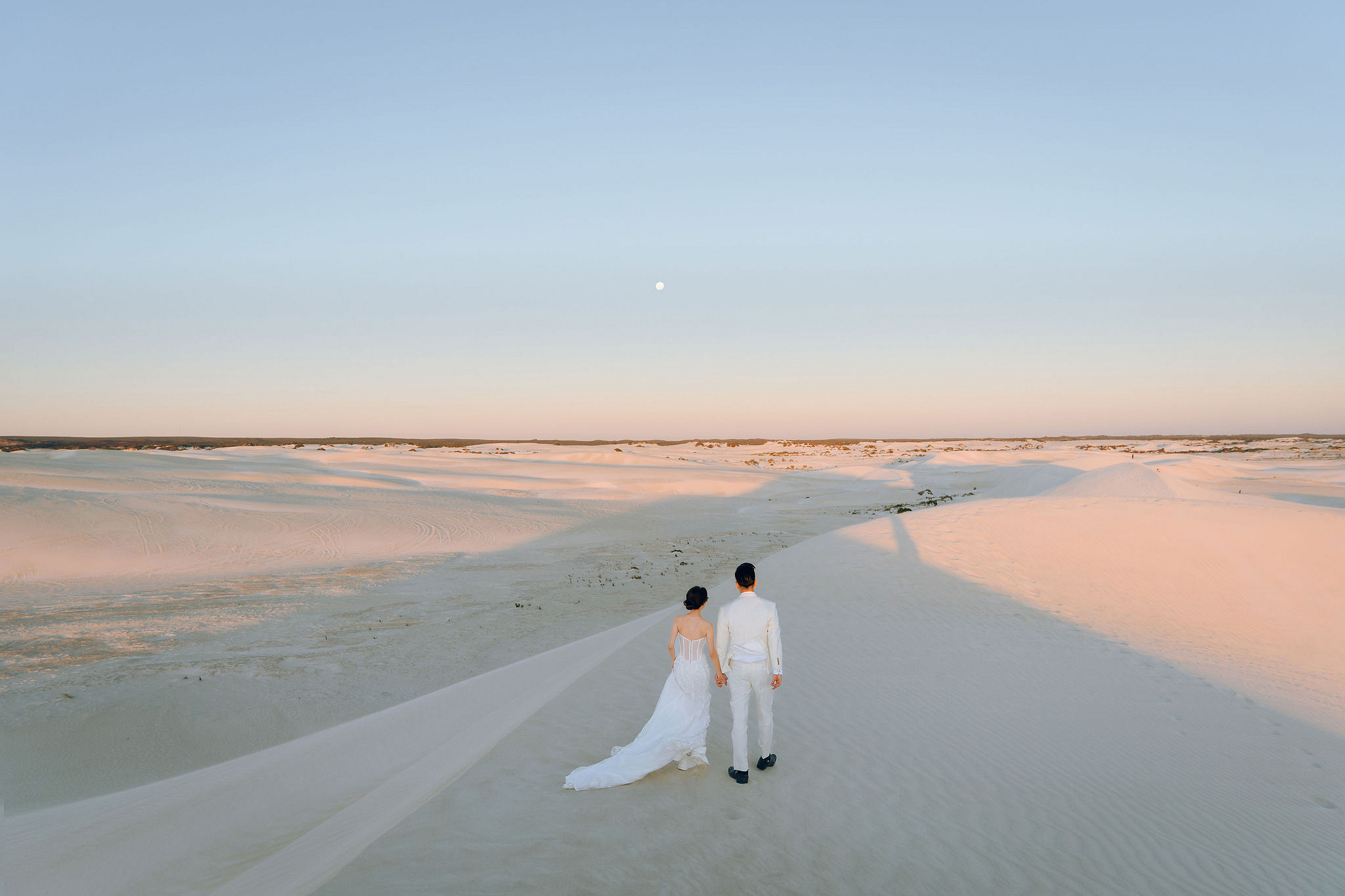 Perth Pre-Wedding Photoshoot | Lancelin, State Buildings & UWA at Lancelin Sand Dunes pre-wedding photo