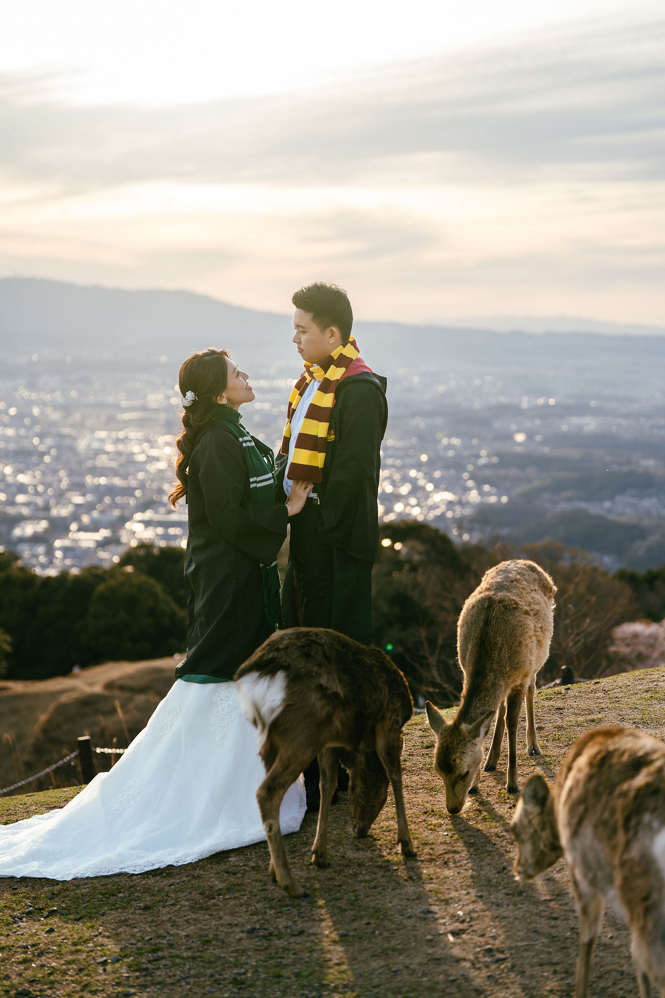 Kyoto Pre-Wedding Photoshoot | Nara Park, Gion & Mount Wakakusa at Mount Wakakusa pre-wedding photo