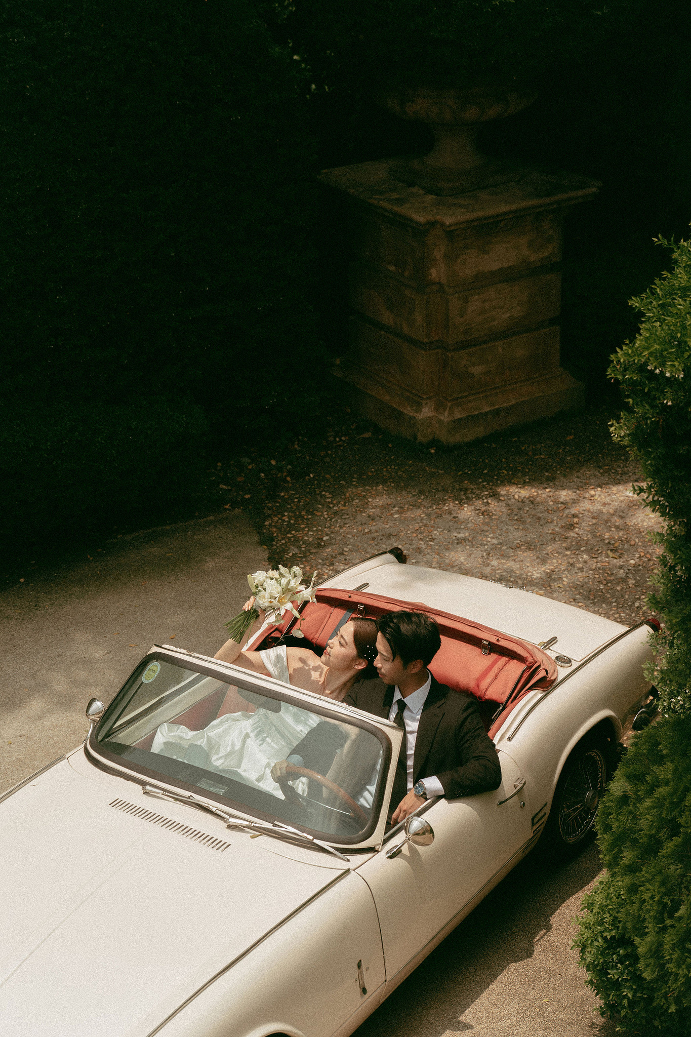 Ho Chi Minh Vietnam Pre-Wedding Photoshoot | European Film Studio, Market Streets & Saigon Bridge at Jardin de Rom pre-wedding photo