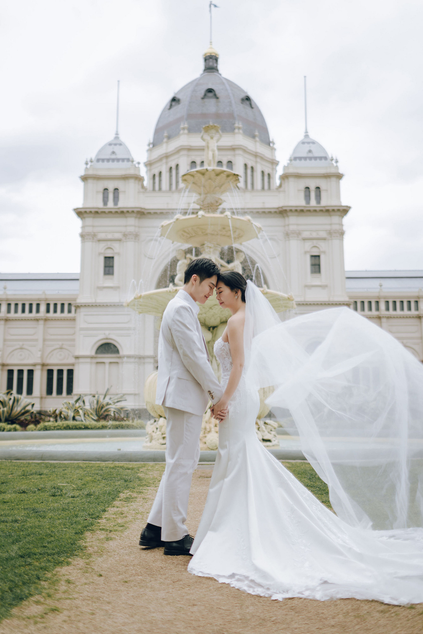 Melbourne Pre-Wedding Photoshoot | Redwood Forest, Higher Ground Cafe & Carlton Gardens at Carlton Gardens pre-wedding photo