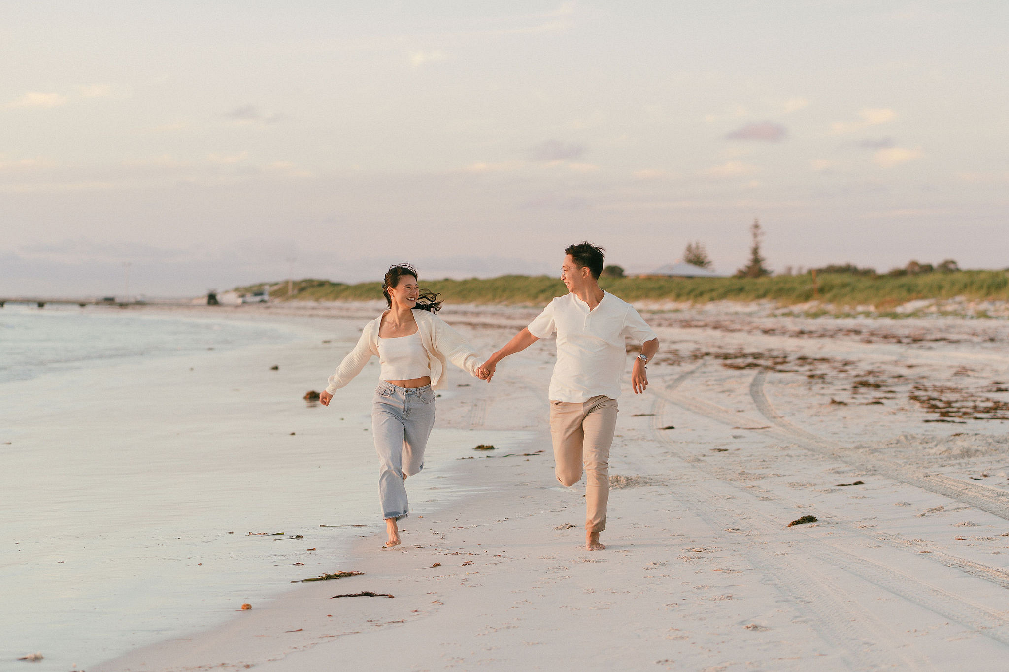 Perth Pre-Wedding Photoshoot | Wanneroo Pines, Yanchep National Park, Lancelin & Lancelin Beach at Lancelin Beach pre-wedding photo