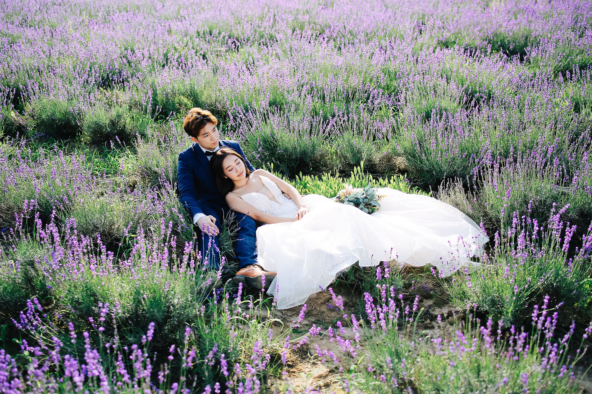 Photographer In Hokkaido: Pre-Wedding Photoshoot At Blue Pond And Saika No Sato Flower Farm at Blue Pond & Lavender Park pre-wedding photo