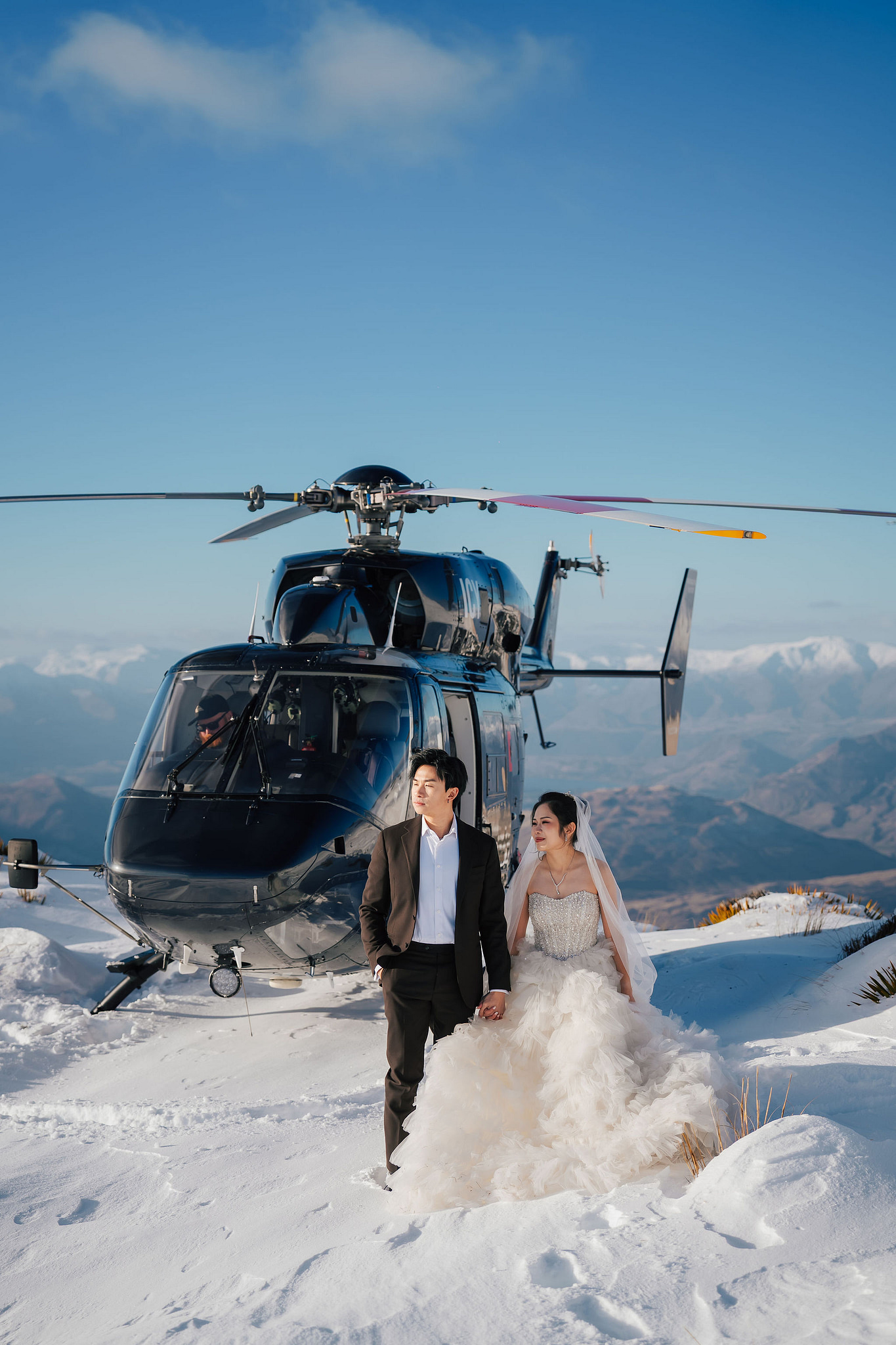 New Zealand Pre-Wedding Photoshoot | Lake Wakatipu & Cecil Peak, Glacier & Mount Cook National Park at Lake Wakatipu & Cecil Peak pre-wedding photo
