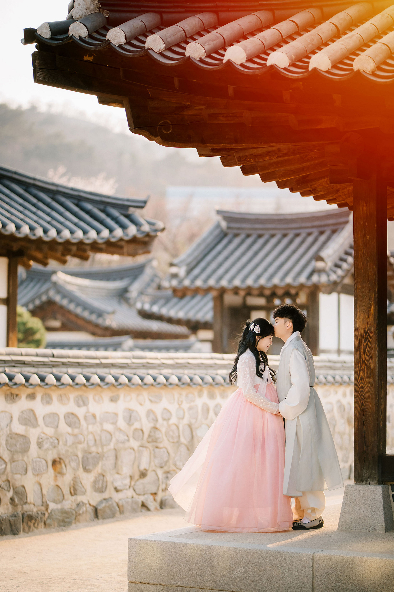 Seoul Pre-Wedding Photoshoot | Yongma Land, Seoul Forest & Namsangol Hanok Village at Namsangol Hanok Village pre-wedding photo