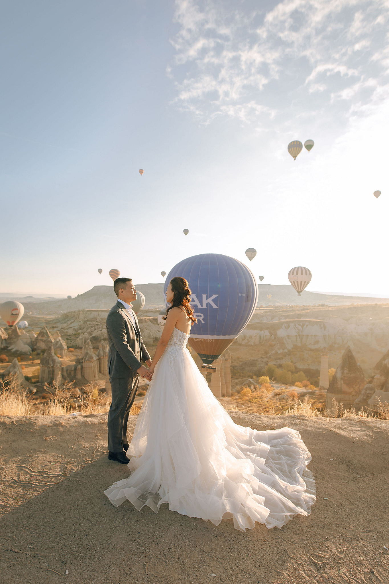 Cappadocia Pre-Wedding Photoshoot | Love Valley, Canyon, Lunar Cappadocian Hotel & Lake Tuz at Valley pre-wedding photo
